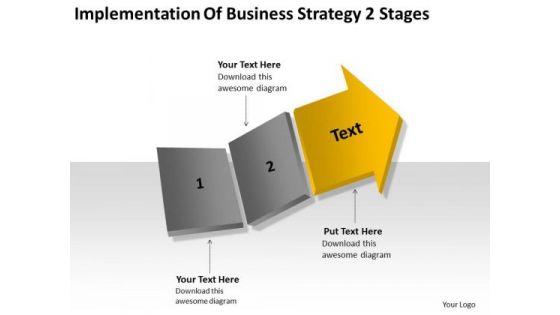 Business Process Strategy 2 Stages Ppt Making Plan Template PowerPoint Slides