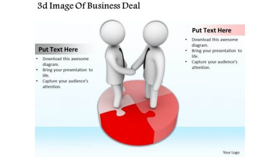 Business Process Strategy 3d Image Of Deal Character