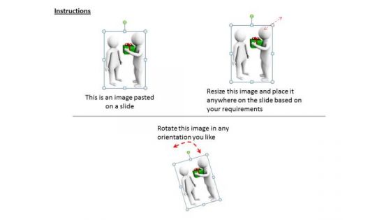 Business Process Strategy 3d Man Giving Gift Adaptable Concepts