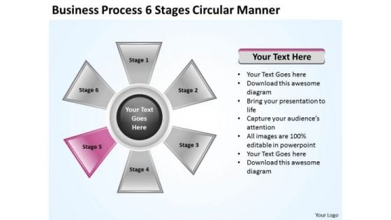 Business Process Strategy 6 Stages Circular Manner Ppt Development