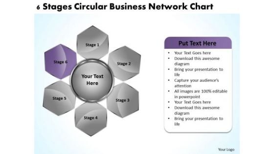 Business Process Strategy 6 Stages Circular Network Chart It