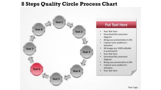 Business Process Strategy 8 Steps Quality Circle Chart Creative Marketing Concepts