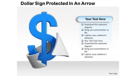 Business Process Strategy Dollar Sign Protected An Arrow Clipart