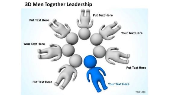 Business Processes 3d Men Together Leadership PowerPoint Slides