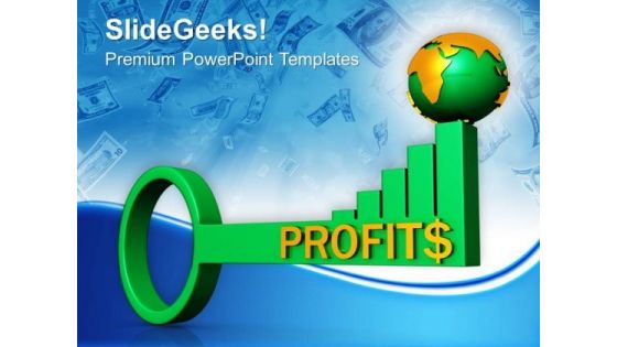 Business Profits Making Globe At Top PowerPoint Templates Ppt Backgrounds For Slides 0313