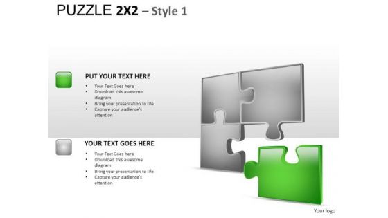 Business Puzzle 2x2 1 PowerPoint Slides And Ppt Diagram Templates