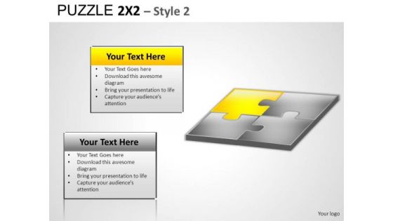 Business Puzzle 2x2 2 PowerPoint Slides And Ppt Diagram Templates