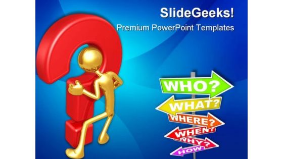 Business Questions Metaphor PowerPoint Themes And PowerPoint Slides 0511