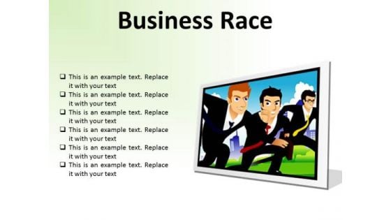 Business Race Competition PowerPoint Presentation Slides F