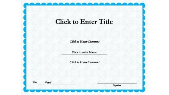 Business Recognition Certificate PowerPoint Templates