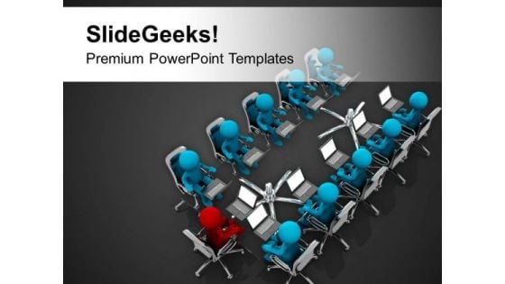 Business Review Meeting With Business Head PowerPoint Templates Ppt Backgrounds For Slides 0713