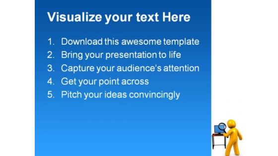 Business Search People PowerPoint Template 0910