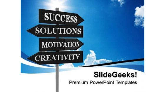 Business Signpost Success PowerPoint Templates And PowerPoint Themes 0712