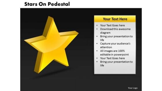 Business Signs PowerPoint Templates Business Stars On Pedestal Ppt Slides