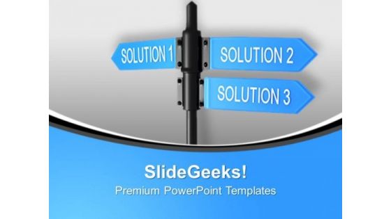 Business Solution Signpost PowerPoint Templates Ppt Backgrounds For Slides 0113