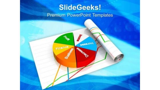 Business Statistics With Pie Chart PowerPoint Templates Ppt Backgrounds For Slides 0713