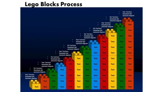 Business Steps PowerPoint Templates Teamwork Lego Blocks Ppt Slides