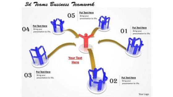 Business Strategy 3d Teams Teamwork Concepts