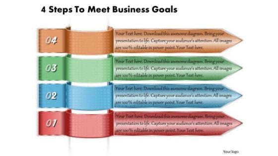 Business Strategy 4 Steps To Meet Goals Strategic Plan Example Ppt Slide