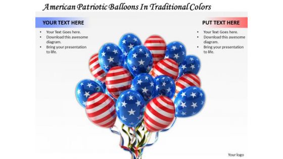 Business Strategy American Patriotic Balloons Traditional Colors Clipart