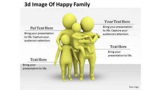 Business Strategy And Policy 3d Image Of Happy Family Concept