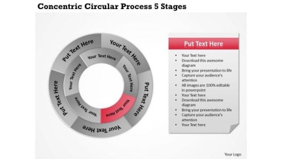 Business Strategy Concentric Circular Process 5 Stages