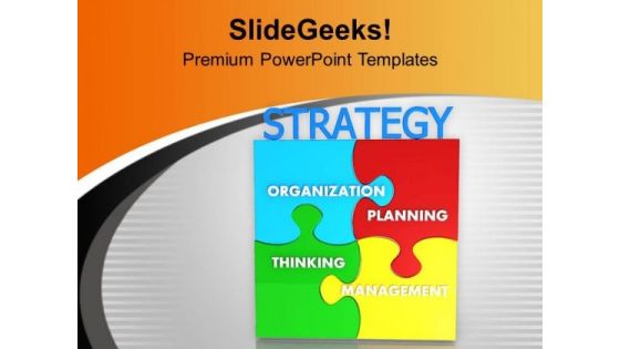 Business Strategy Concept With Puzzles PowerPoint Templates Ppt Backgrounds For Slides 0413