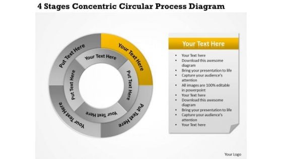 Business Strategy Concepts Stages Concentric Circular Process Diagram Plan