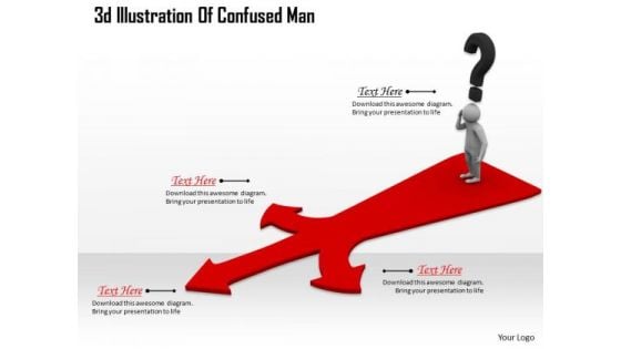 Business Strategy Consultant 3d Illustration Of Confused Man Adaptable Concepts