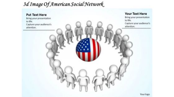 Business Strategy Consultant 3d Image Of American Social Network Concepts