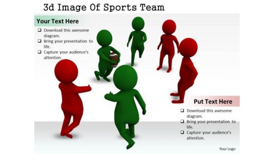 Business Strategy Consultant 3d Image Of Sports Team Concept Statement