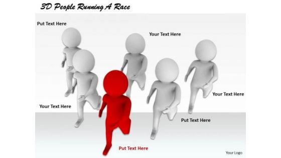 Business Strategy Consultant 3d People Running Race Characters