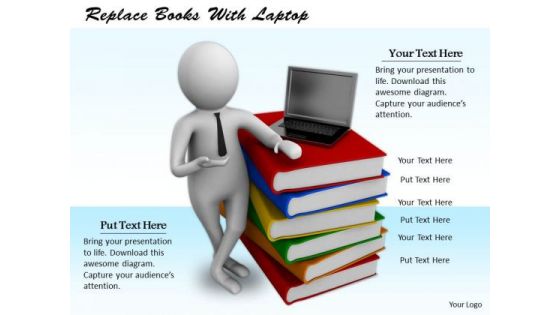 Business Strategy Consultant Replace Books With Laptop 3d Character Models