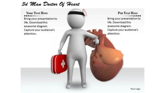 Business Strategy Consultants 3d Man Doctor Of Heart Concept