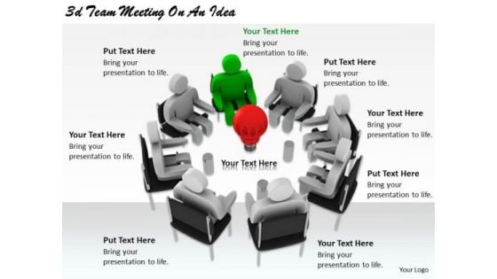 Business Strategy Consultants 3d Team Meeting Idea Basic Concepts