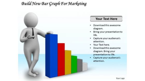 Business Strategy Consultants Build New Bar Graph For Marketing 3d Character Modeling