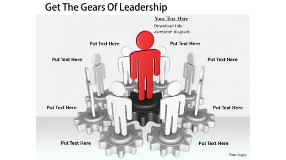 Business Strategy Consultants Get The Gears Of Leadership 3d Character