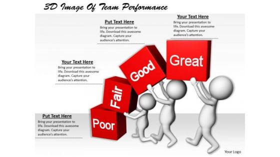 Business Strategy Consulting 3d Image Of Team Performance Character