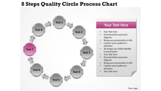 Business Strategy Consulting 8 Steps Quality Circle Process Chart Modern Marketing Concepts