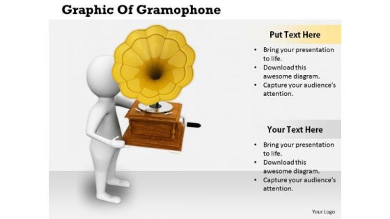 Business Strategy Consulting Graphic Of Gramophone 3d Character Models