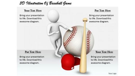 Business Strategy Development 3d Illustration Of Baseball Game Concept Statement