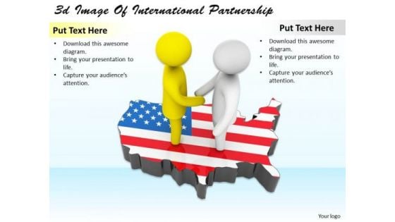 Business Strategy Development 3d Image Of International Partnership Adaptable Concepts