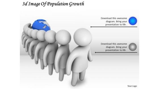 Business Strategy Development 3d Image Of Population Growth Adaptable Concepts