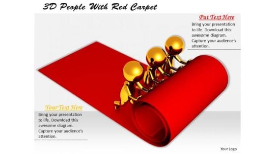 Business Strategy Development 3d People With Red Carpet Characters