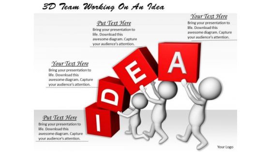 Business Strategy Examples 3d Team Working On An Idea Adaptable Concepts