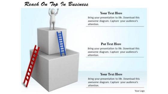 Business Strategy Examples Reach On Top 3d Characters