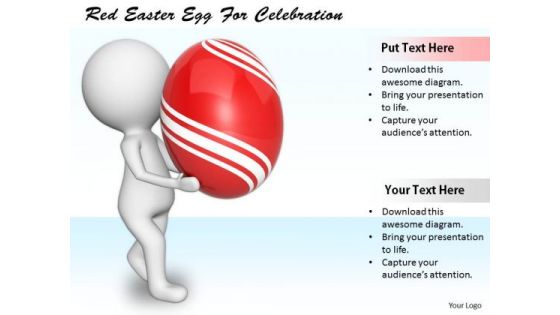 Business Strategy Examples Red Easter Egg For Celebration 3d Characters