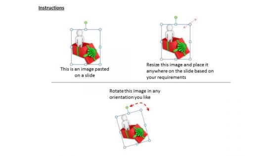 Business Strategy Execution 3d Man Coming Out Of Gift Box Adaptable Concepts