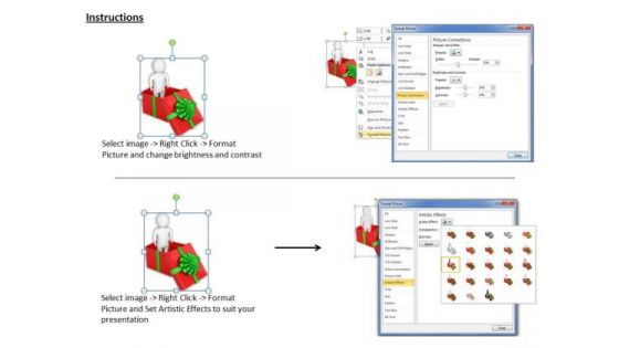 Business Strategy Execution 3d Man Coming Out Of Gift Box Adaptable Concepts