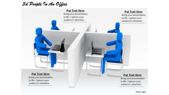 Business Strategy Execution 3d People An Office Concept Statement